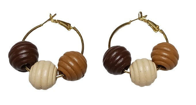 Multi-color Fluted Earrings
